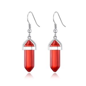 Carnelian Gemstone Drop Earrings