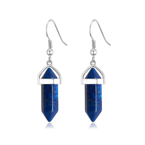 Lapis Gemstone Drop Earrings