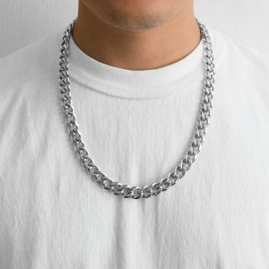 Men's 12mm Stainless Steel 18-24 Inch Cuban Curb Chain Necklace