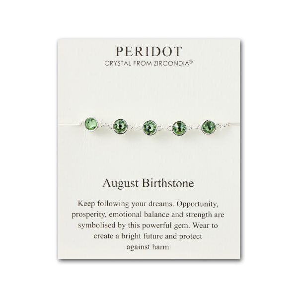 August Birthstone Bracelet Created with Peridot Zircondia® Crystals