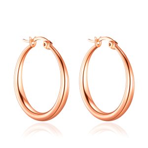 Rose Gold Plated 25mm Hoop Earrings