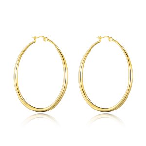 Gold Plated 50mm Hoop Earrings