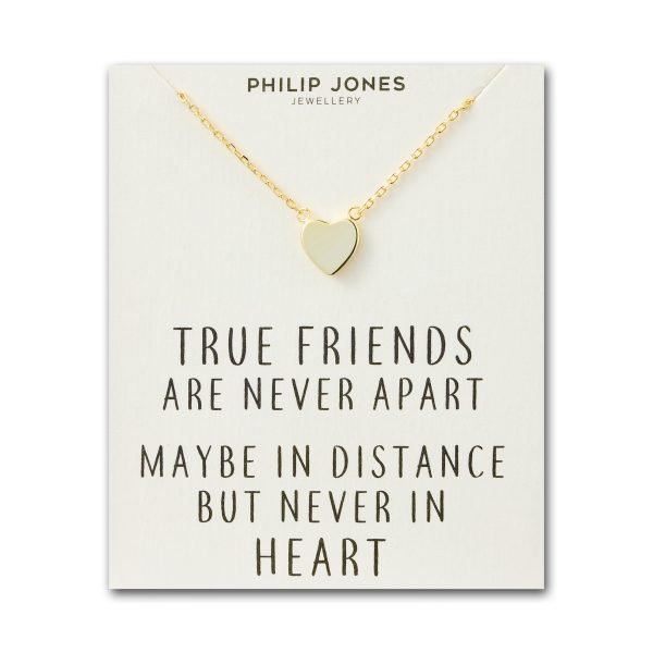 Gold Plated Heart Necklace with Quote Card