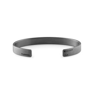 21g Brushed Black Sterling Silver Ribbon Bracelet