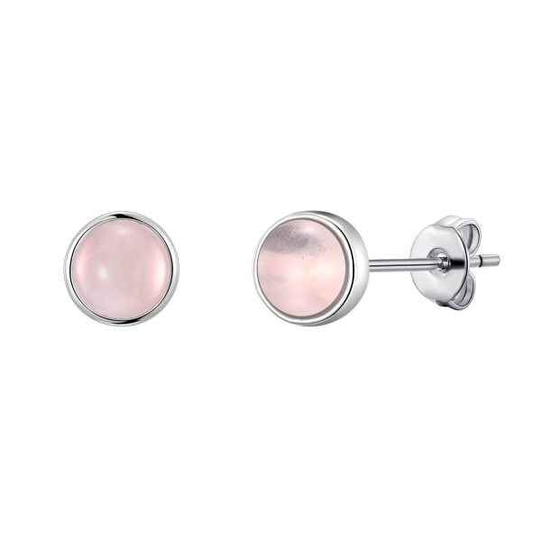 Rose Quartz Stud Earrings