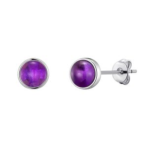 Amethyst Stud Earrings