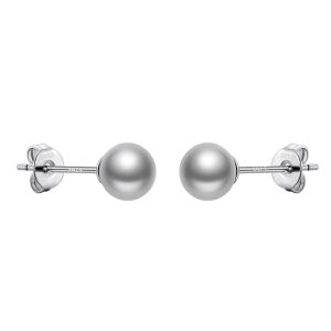 Sterling Silver Grey Shell Pearl Earrings