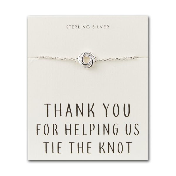 Sterling Silver Thank You for Helping us Tie The Knot Bracelet