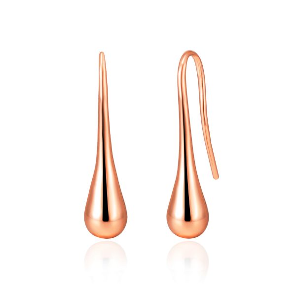 Rose Gold Plated Teardrop Earrings