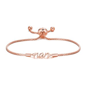 Rose Gold Plated Nan Bracelet Created with Zircondia® Crystals