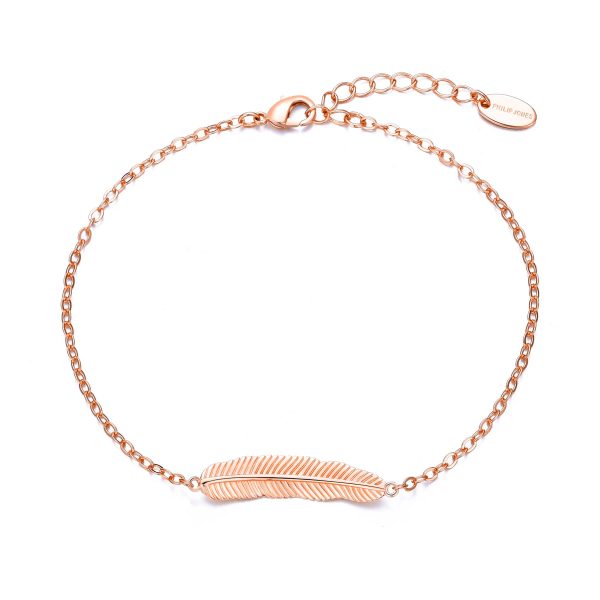 Rose Gold Plated Feather Anklet