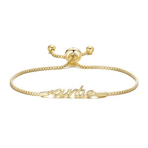 Gold Plated Auntie Bracelet Created with Zircondia® Crystals