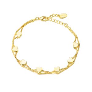 Gold Plated Heart Bracelet