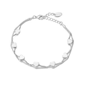 Silver Plated Heart Bracelet