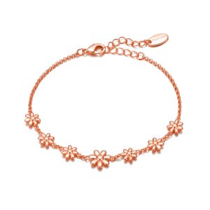 Rose Gold Plated Daisy Bracelet