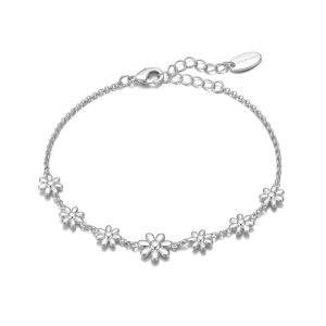 Silver Plated Daisy Bracelet