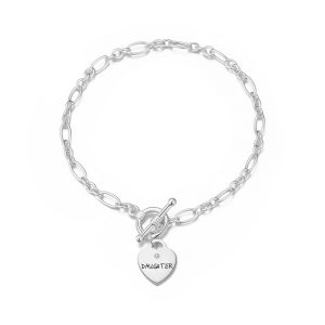 Daughter Charm Bracelet Created with Zircondia® Crystals