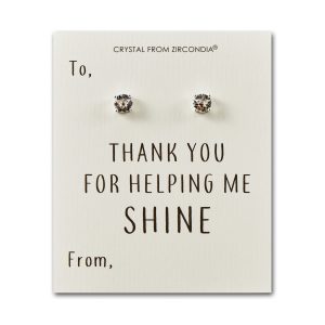 Thank You For Helping Me Shine Round Earrings