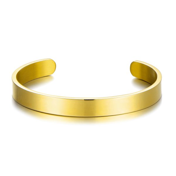 Men's Gold Plated Stainless Steel Cuff Bracelet