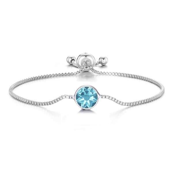 Light Blue Crystal Bracelet Created with Zircondia® Crystals