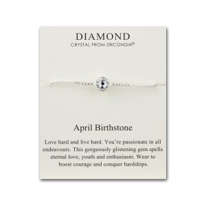 April (Diamond) Birthstone Bracelet Created with Zircondia® Crystals