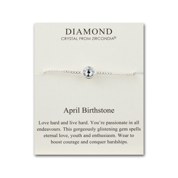 April (Diamond) Birthstone Bracelet Created with Zircondia® Crystals