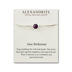 June (Alexandrite) Birthstone Bracelet Created with Zircondia® Crystals