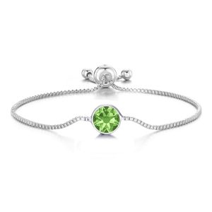 Light Green Crystal Bracelet Created with Zircondia® Crystals