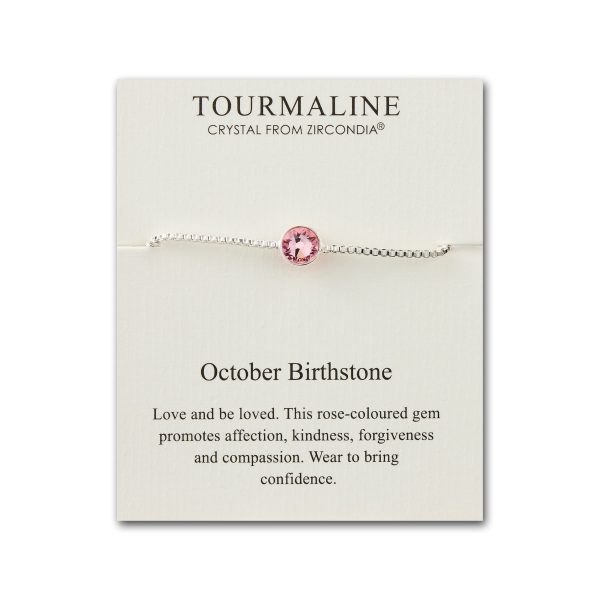 October (Tourmaline) Birthstone Bracelet Created with Zircondia® Crystals