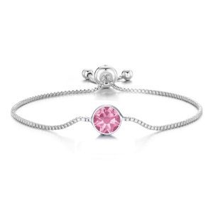 Pink Crystal Bracelet Created with Zircondia® Crystals