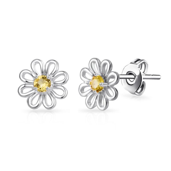 Daisy Stud Earrings Created with Zircondia® Crystals