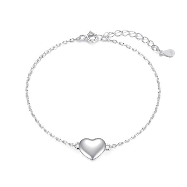 Sterling Silver Heart Bracelet