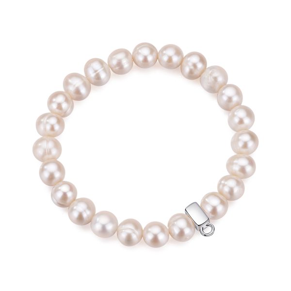 Freshwater Baroque Pearl Charm Stretch Bracelet