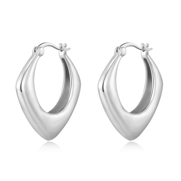 Silver Plated Chunky Hoop Earrings