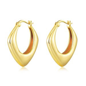 Gold Plated Chunky Hoop Earrings