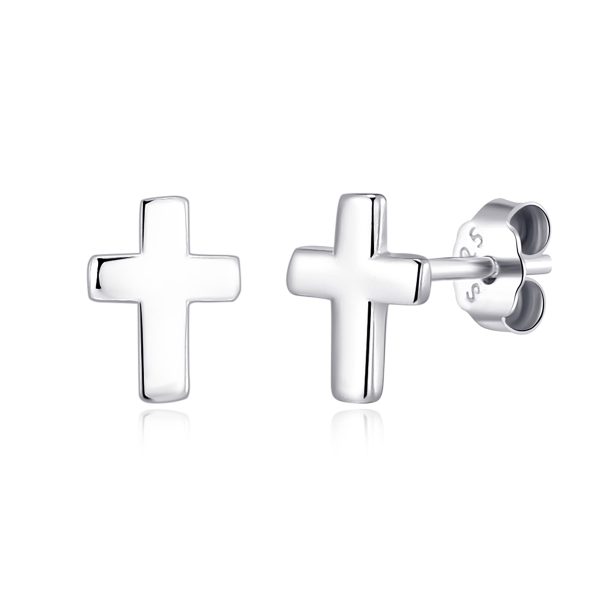 Sterling Silver Cross Earrings