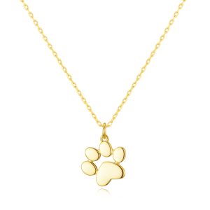 Gold Plated Dog Paw Necklace