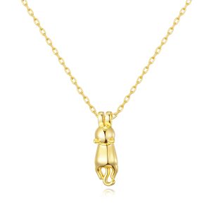 Gold Plated Cat Necklace