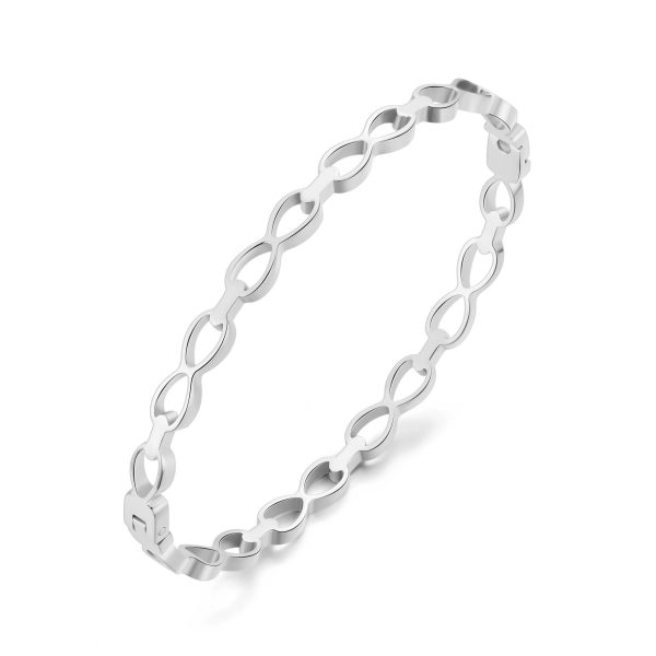 Stainless Steel Infinity Bangle (7 Inch)