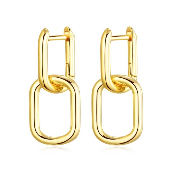 Gold Plated Paperclip Earrings