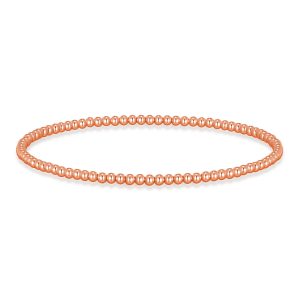 Rose Gold Plated Beaded Stretch Bracelet