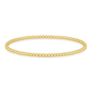 Gold Plated Beaded Stretch Bracelet