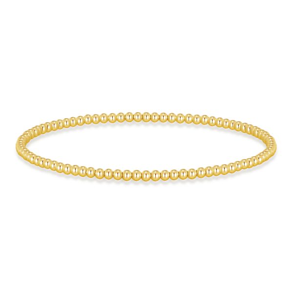 Gold Plated Beaded Stretch Bracelet