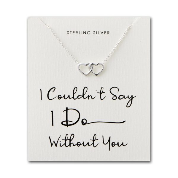 Sterling Silver I Couldn't Say I Do Without You Heart Link Necklace