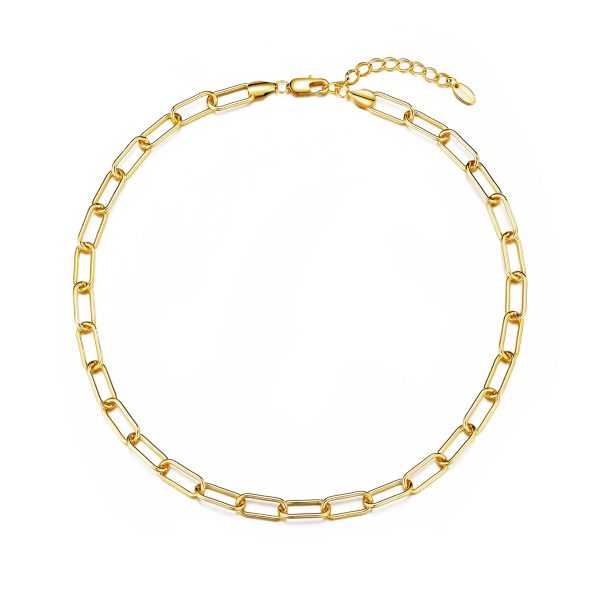 Gold Plated Paperclip Necklace