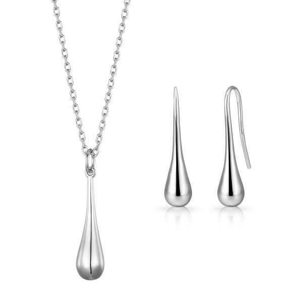 Silver Plated Teardrop Set