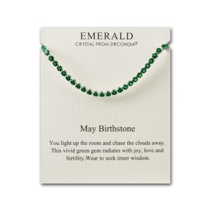 May Birthstone Friendship Bracelet with Emerald Zircondia® Crystals