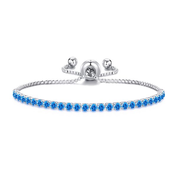 Dark Blue Tennis Friendship Bracelet Created with Zircondia® Crystals