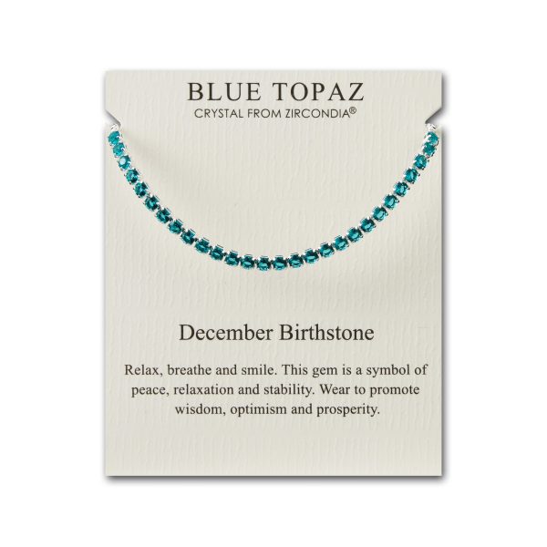 December Birthstone Friendship Bracelet with Blue Topaz Zircondia® Crystals