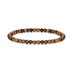 Tigers Eye Mini Beaded Gemstone Stretch Bracelet